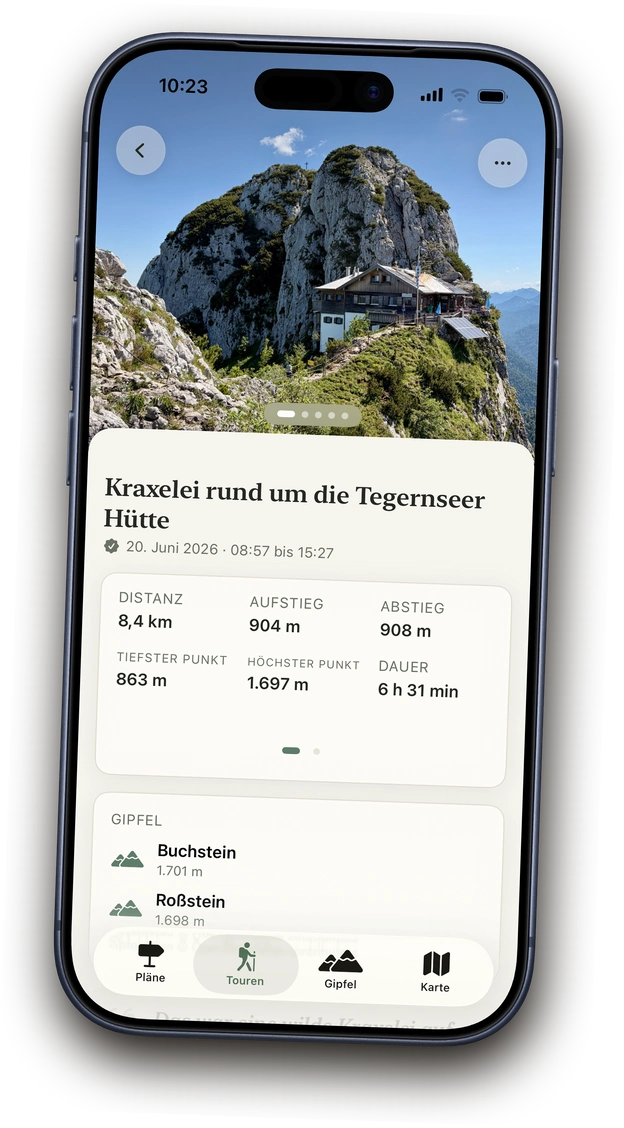 Gemachte Wanderung rund um die Tegernseer Hütte in Above